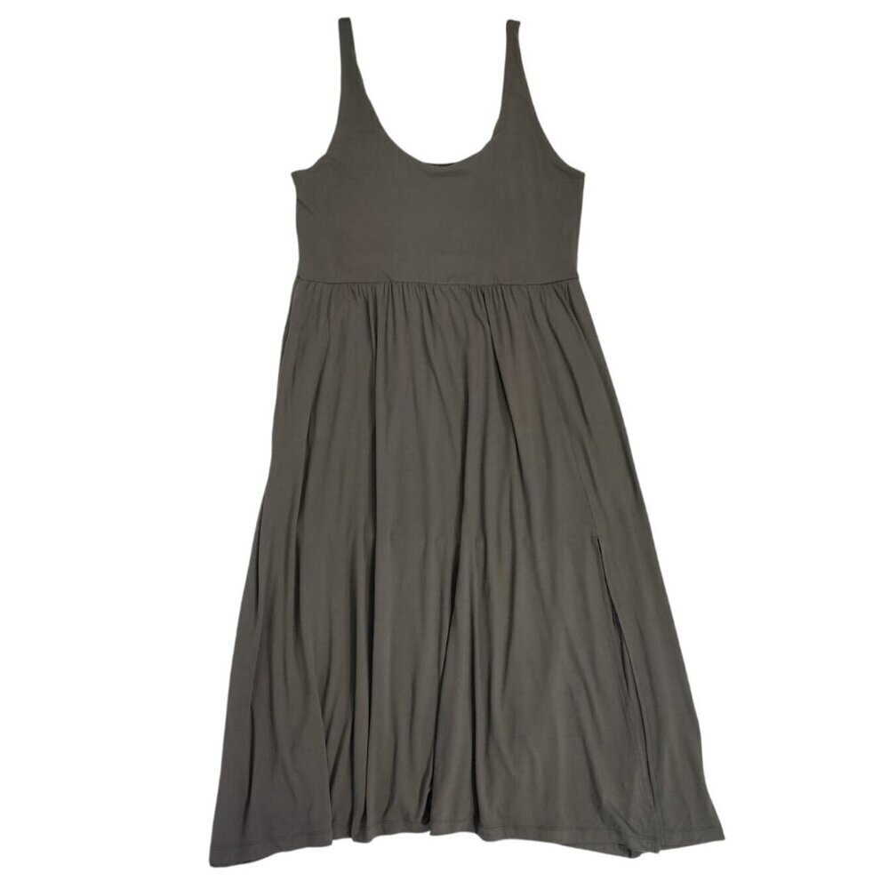 A New Day X-Large Sleeveless Scoop Neck Maxi Dress Flowing Fit Charcoal, NWT. - Picture 2 of 7